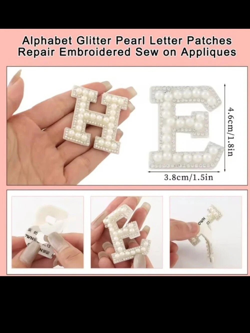 Pearl Embellished Alphabet Wall Letters - White